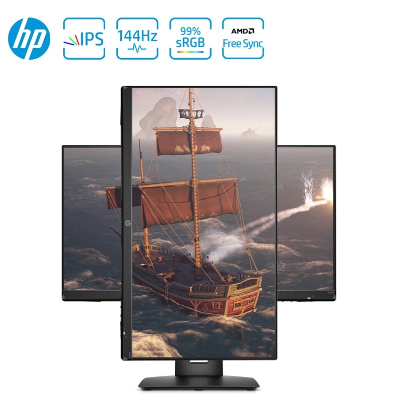 惠普（HP）X24ih 23.8英寸 FHD電競(jìng)顯示器 IPS 屏 144Hz 微邊框 FreeSync Premium升降底座